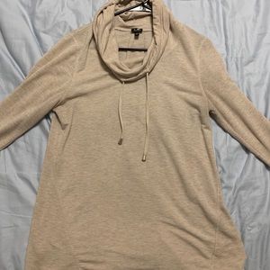 Cream, Cowl-Neck Pullover